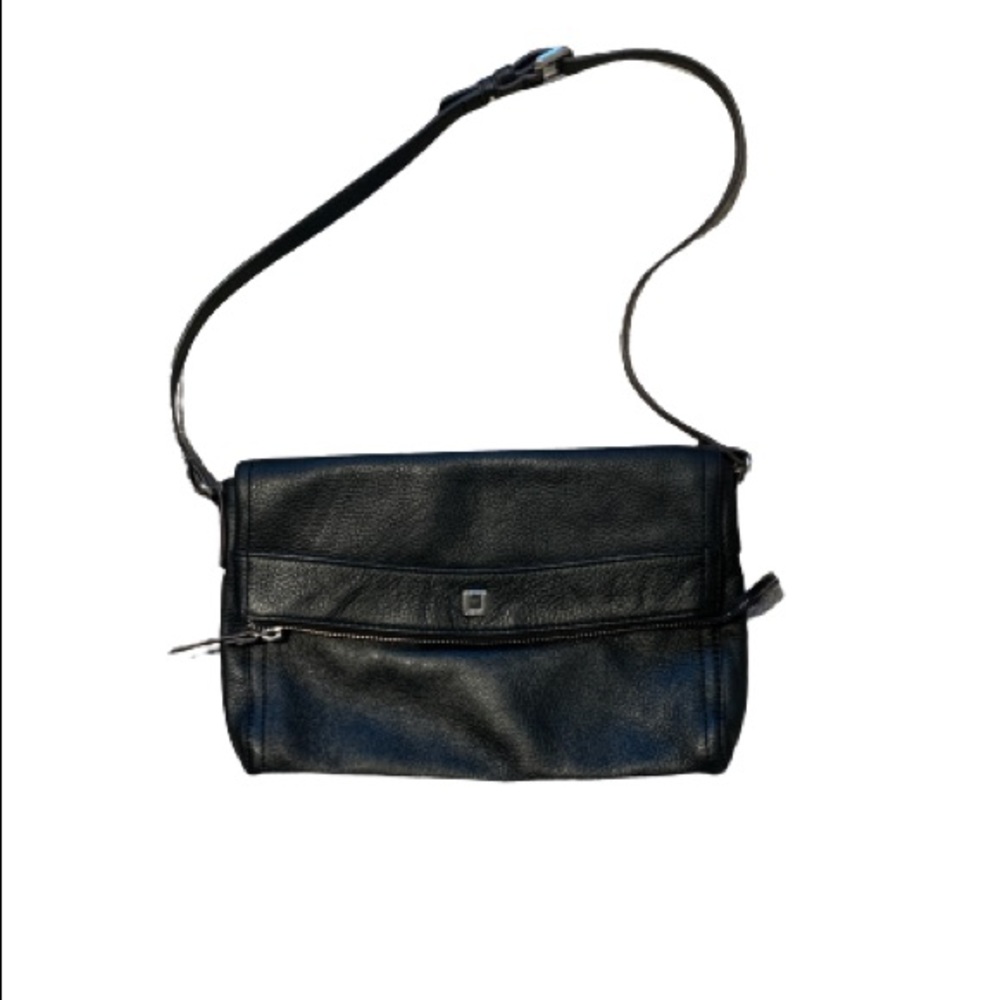 LODIS Crossbody Nadia Bag 
Black Pebbled Leather